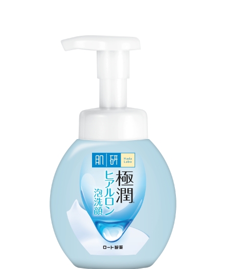 Hada Labo Hydrating Foaming Wash 160 ml dalam botol pam, imej katalog rasmi pengeluar