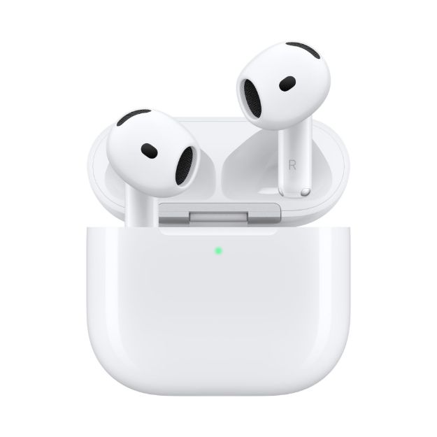 Apple AirPods 5 dengan Wireless Charging Case, ditunjukkan dalam bekas putih terbuka