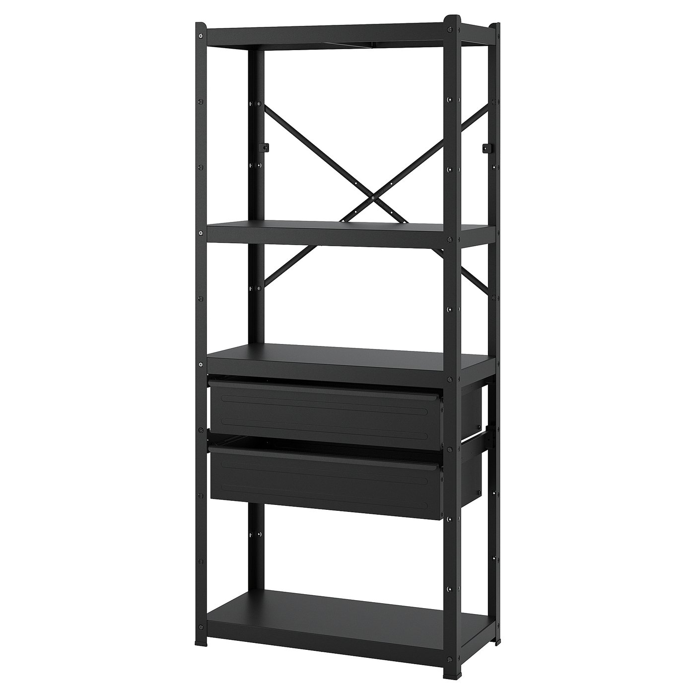 IKEA BROR 496.194.15 黑色抽屉置物架