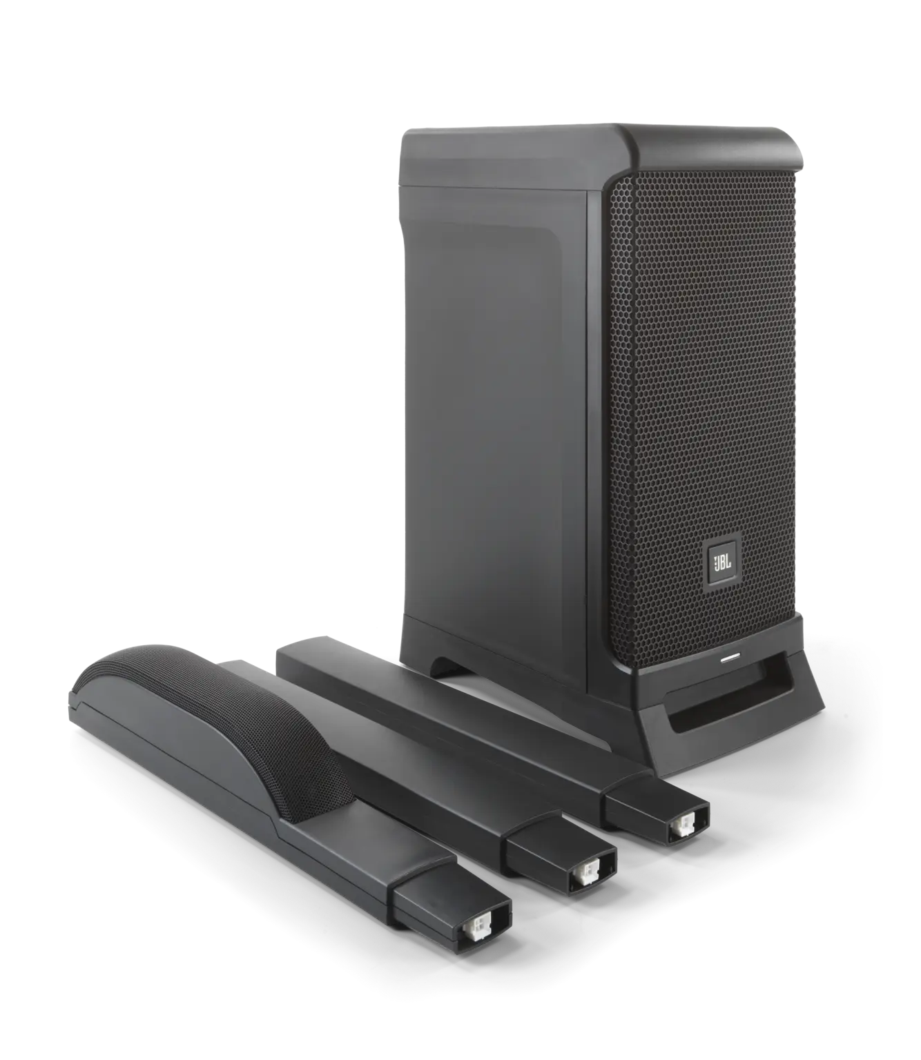 JBL IRX ONE 底座及拆开的柱体组件官方配图