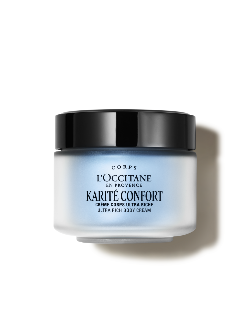 L'Occitane Shea Ultra Rich Body Cream 200ml，当前浅蓝罐身与黑色盖子