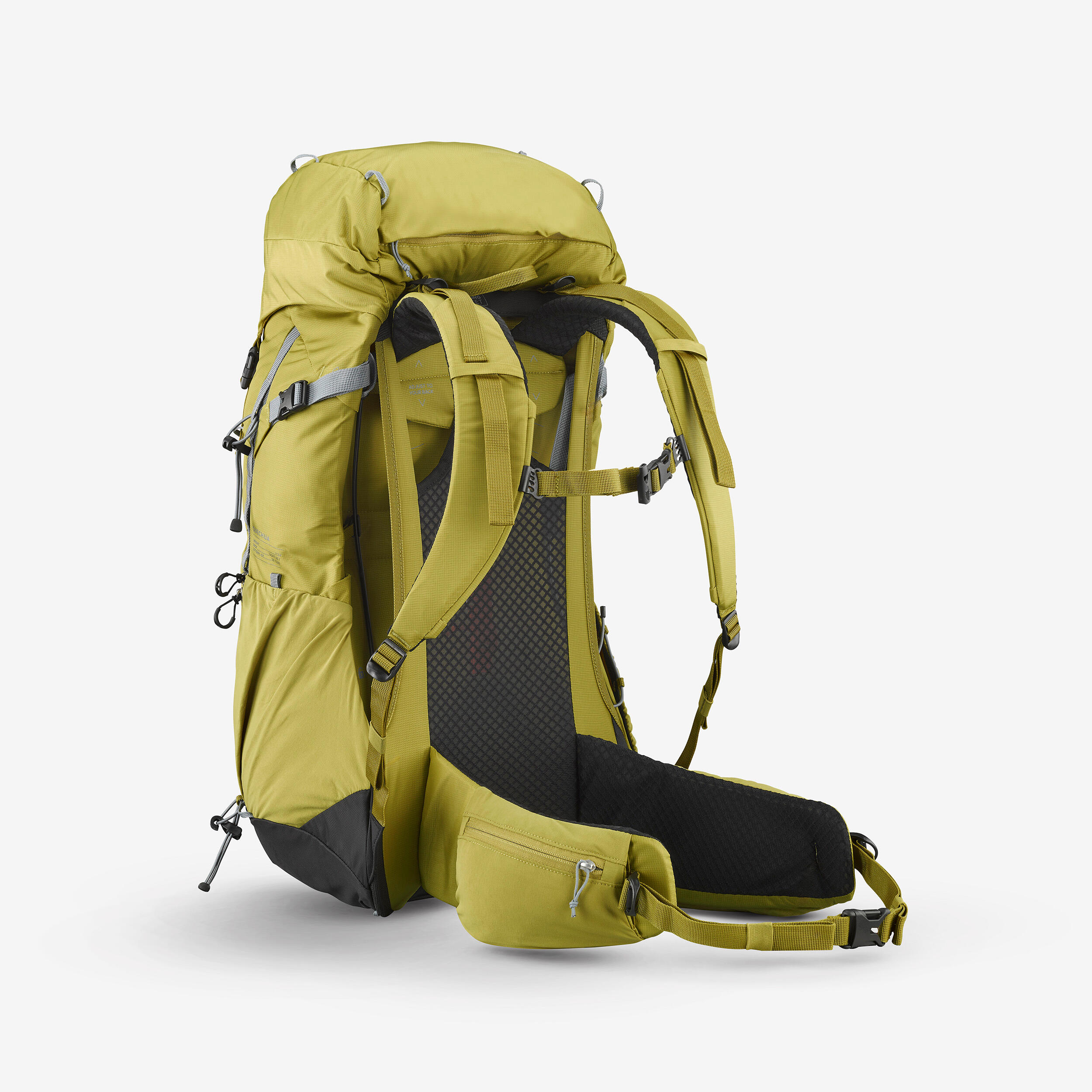 Quechua MH500 38L Khaki悬空网背与带衬垫腰带