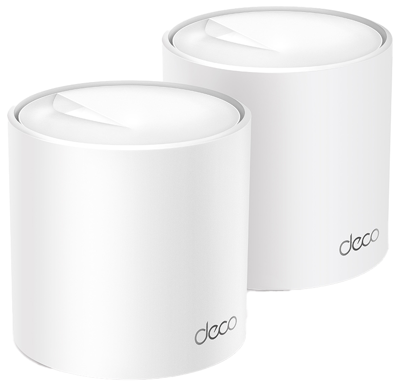 Dua unit mesh Wi-Fi TP-Link Deco X50 berwarna putih